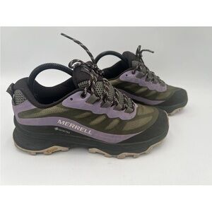 Merrell Women's Moab Speed Hiking Shoes, Lichen, 9 Medium Purple/Green